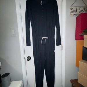 Vuori Navy Blue Knit Jumpsuit